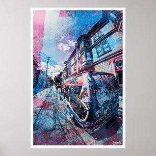 Póster Graffiti del distrito de la Misión estrelló la cam
