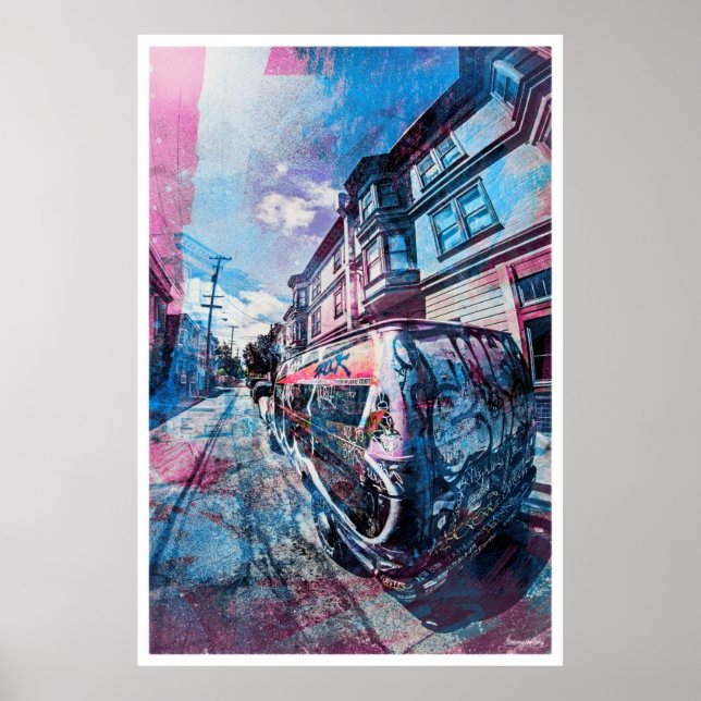 Póster Graffiti del distrito de la Misión estrelló la cam (Frente)