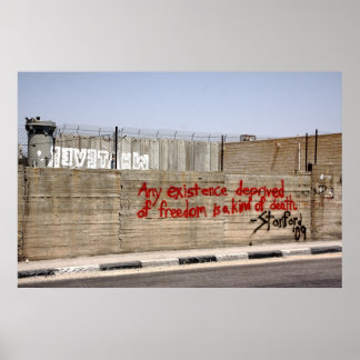 Póster Graffiti del Muro del Apartheid de Palestina