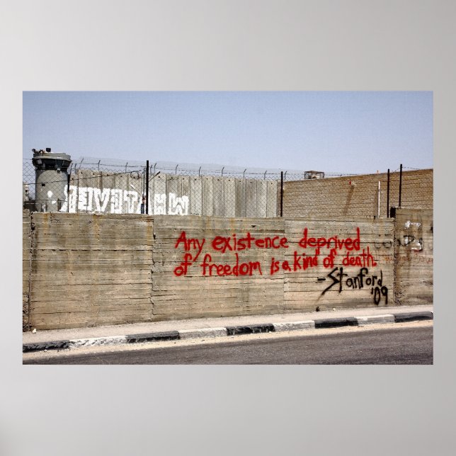 Póster Graffiti del Muro del Apartheid de Palestina (Frente)