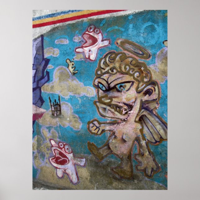 Póster Graffiti - ¿Diablo o Ángel? (Frente)