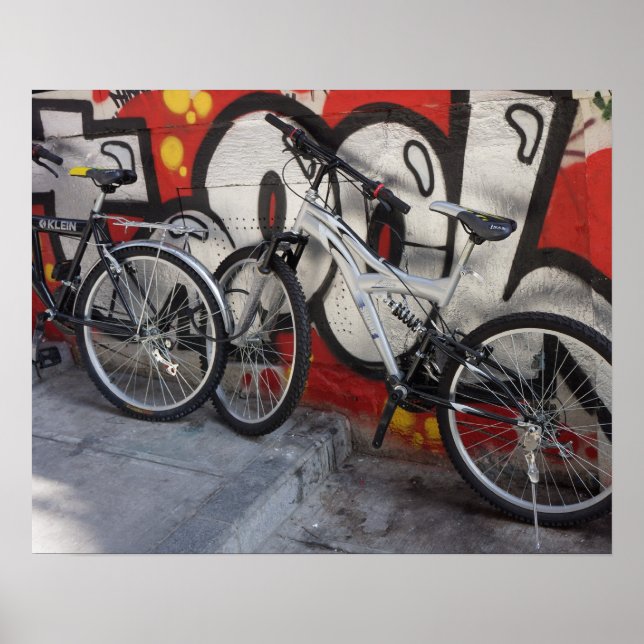 Póster Graffiti en bicicleta - Poster
