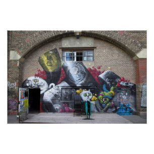 Póster Graffiti En Stadtbahnbogen, Wien Österreich