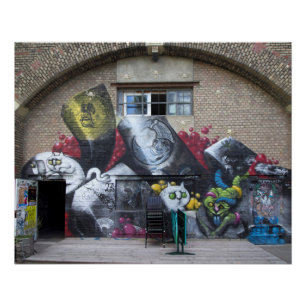 Póster Graffiti En Stadtbahnbogen, Wien Österreich