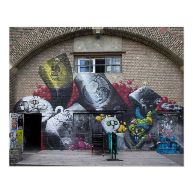 Póster Graffiti En Stadtbahnbogen, Wien Österreich (Anverso)