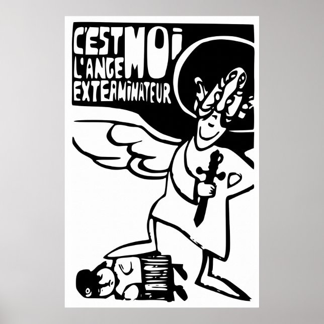 Póster Graffiti estudiantil de París 1968 - Ángel extermi (Frente)