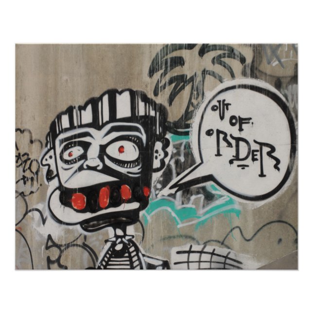 Póster Graffiti Fuera De Orden (Anverso)