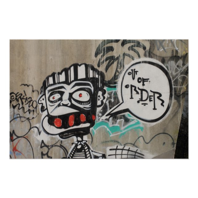 Póster Graffiti Fuera De Orden (Anverso)