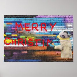 Póster Graffiti navideño