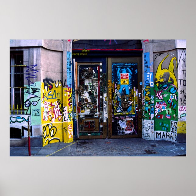 Póster Graffiti, París (Frente)