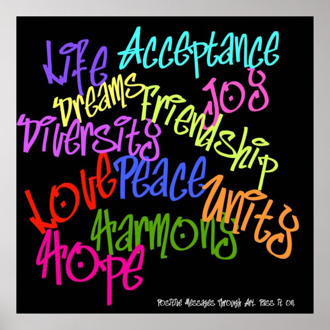 Póster Graffiti positivo (Frente)