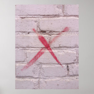 Póster Graffiti rojo