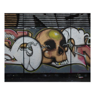 Póster Graffiti Skull