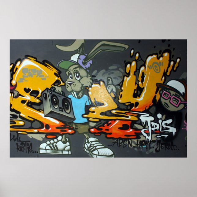 Póster Graffiti taiwanés, Taipei, Taiwán (Frente)