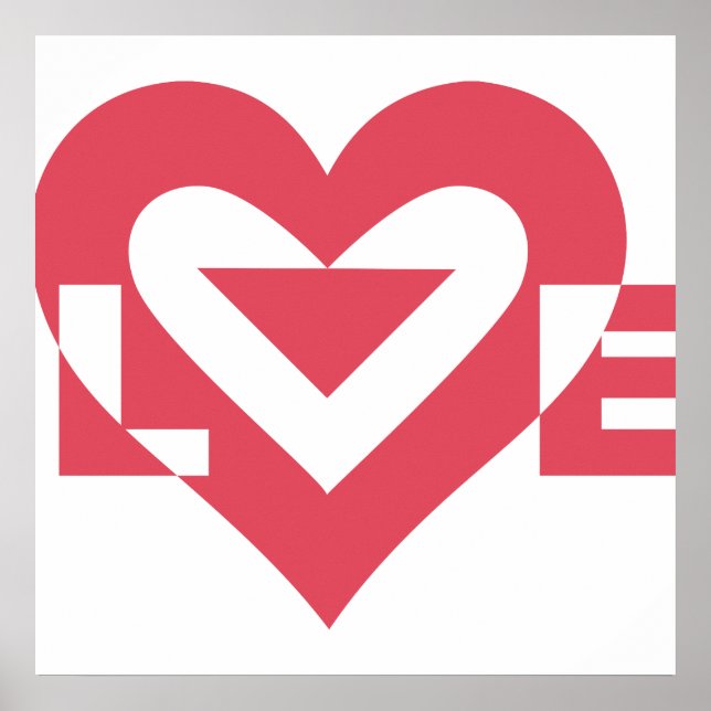 Póster Gráfica de amor de Guay, rosa de cereza (Frente)