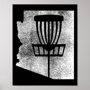Póster Gráfica de Arizona Disc Golf State con Sket Distre