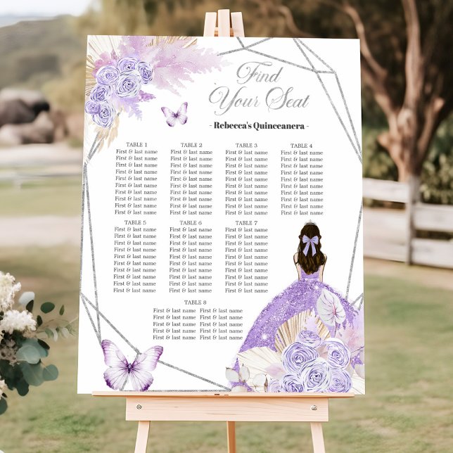 Póster Gráfica de asiento Boho Silver Morple Floral 15 Añ (Subido por el creador)