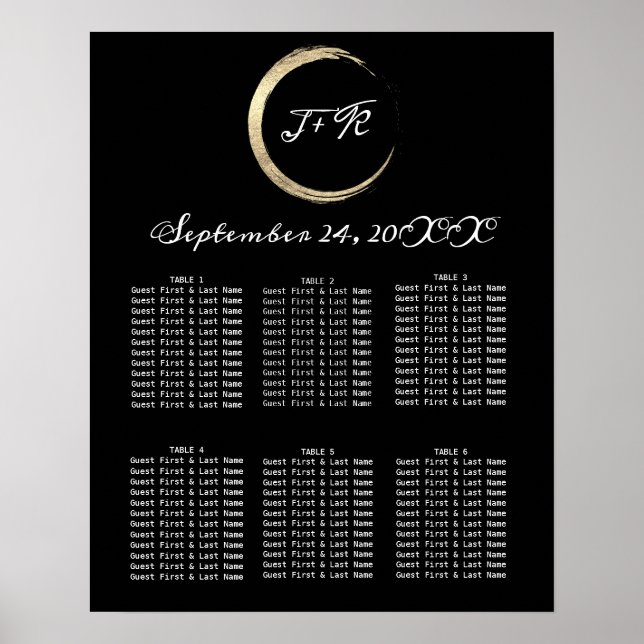 Póster Gráfica de asientos Blanco Negro Wreath Minimalism (Frente)