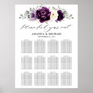 Póster Gráfica de asientos blancos de marfil de ciruela m