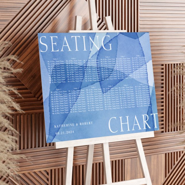 Póster Gráfica de asientos Boda de formas de acuarela mod (Subido por el creador)