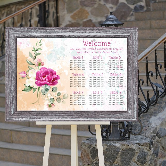 Póster Gráfica de asientos Boda de salpicaduras de color  (Subido por el creador)