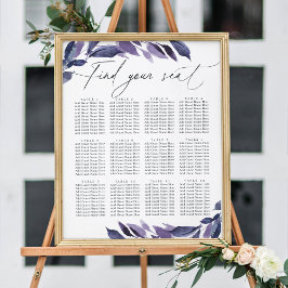 Póster Gráfica de asientos botánicos violeta de oliage ab