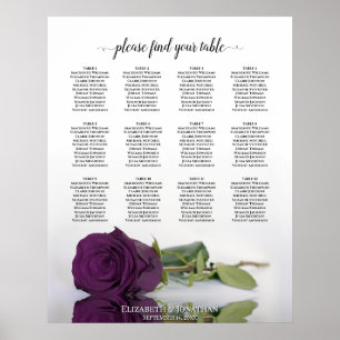 Póster Gráfica de asientos de 12 Bodas de mesa para Plum