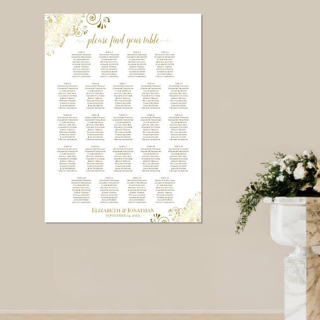 Póster Gráfica de asientos de Bodas blancos de 23 mesas d (Subido por el creador)