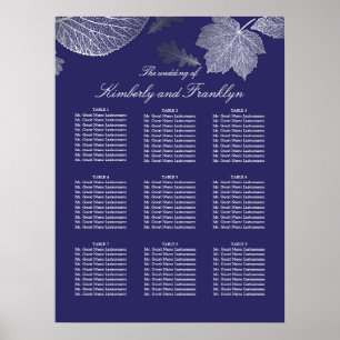 Póster Gráfica de asientos de Bodas de la Marina de Otoño
