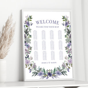 Póster Gráfica de asientos de casamiento de jardín de flo