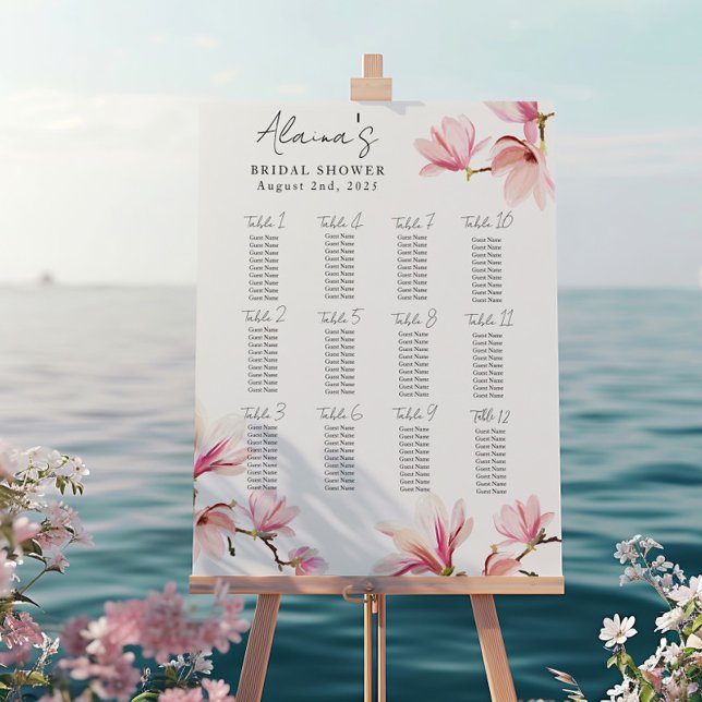 Póster Gráfica de asientos de ducha de novia de Magnolia (Subido por el creador)
