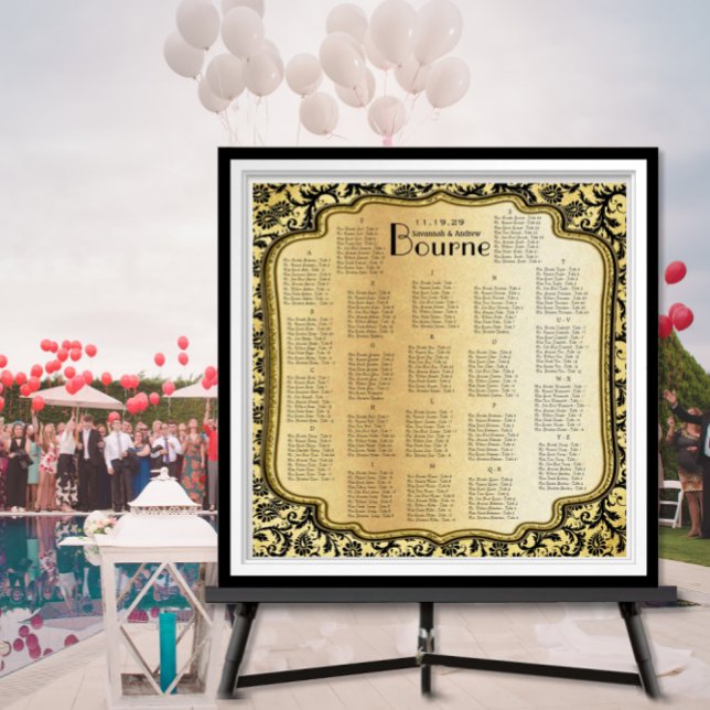 Póster Gráfica de asientos de la boda de la damasca de or (Subido por el creador)