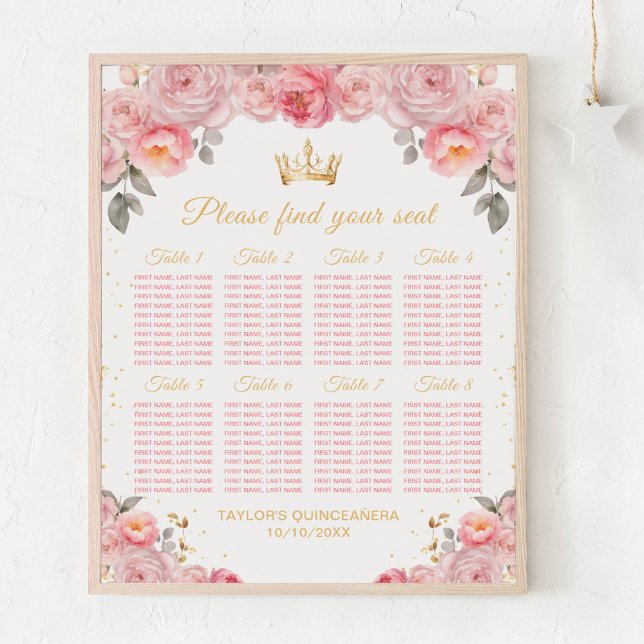 Póster Gráfica de asientos de la Princesa Rosa Quinceañer (Subido por el creador)