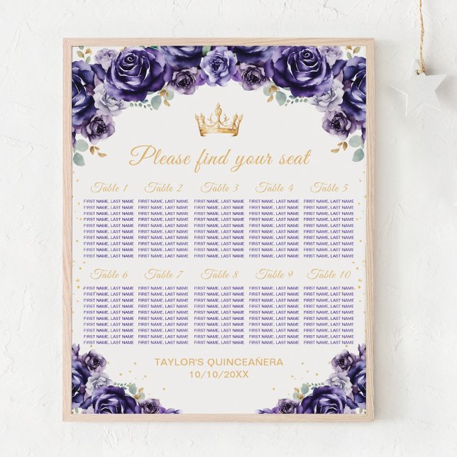 Póster Gráfica de asientos de mesa de la Princesa Púrpura (Subido por el creador)