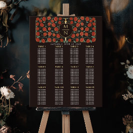 Póster Gráfica de asientos de monograma medievales Sword 