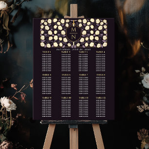 Póster Gráfica de asientos de monograma medievales Sword 