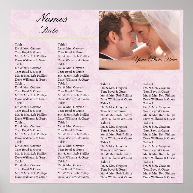 Póster Gráfica de asientos de recepción Lilac (Frente)