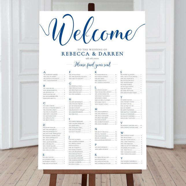 Póster Gráfica de asientos del Boda azul real (Subido por el creador)