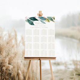 Póster Gráfica de asientos del Boda de follaje de Moda ge