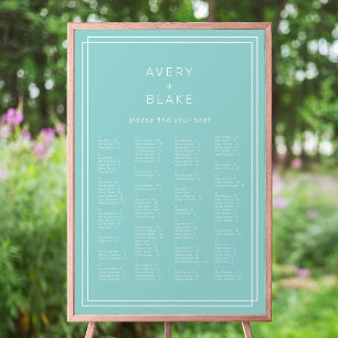 Póster Gráfica de asientos del Boda verde de la Mint Mini