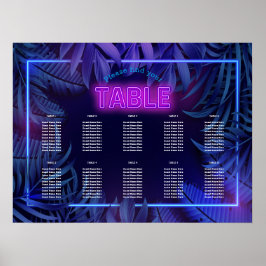 Póster Gráfica de asientos descargables de cumpleaños con