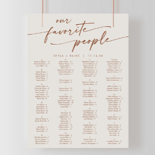 Póster Gráfica de asientos imprimibles con crema bohemia