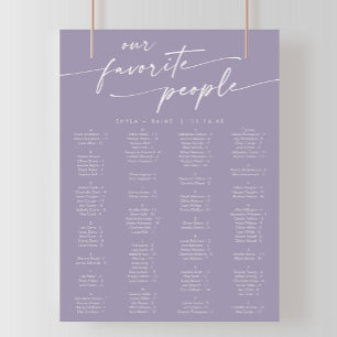 Póster Gráfica de asientos imprimibles púrpura de lavanda