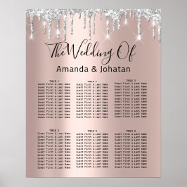 Póster Gráfica de asientos Negro Gris Plata Dris Rosa Oro