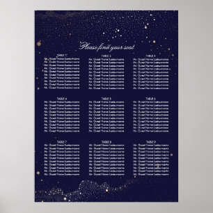 Póster Gráfica de asientos para Bodas de las estrellas de