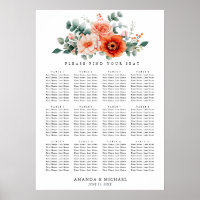 Gráfica de asientos para Bodas de Naranja brillant