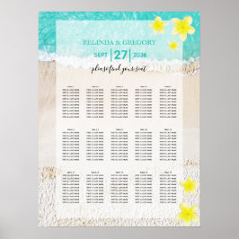 Póster Gráfica de asientos para Bodas de Plumeria Frangip