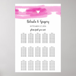 Póster Gráfica de asientos simple de pinturas y Bodas de