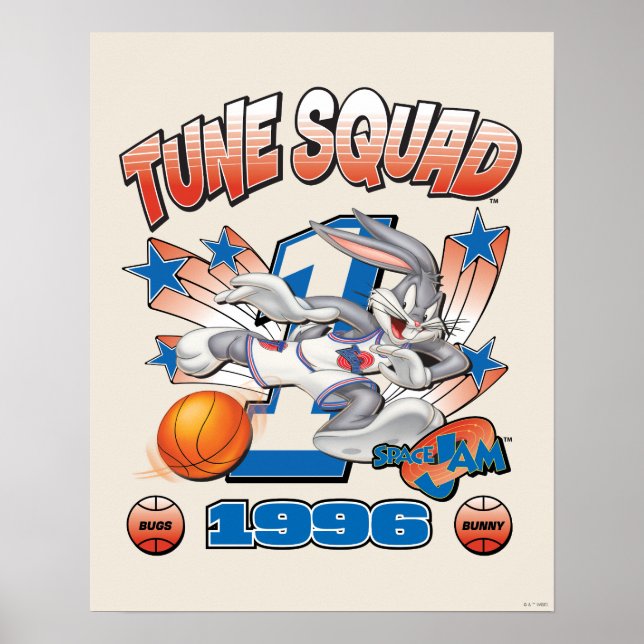Póster Gráfica de baloncesto de SPACE JAM™ BUGS BUNNY™ #1 (Frente)