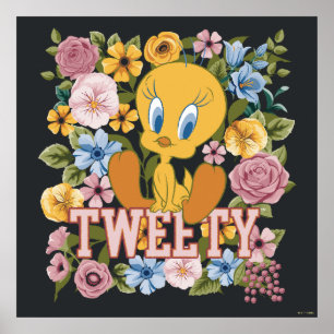 Póster Gráfica de Bordado Floral TWEETY™